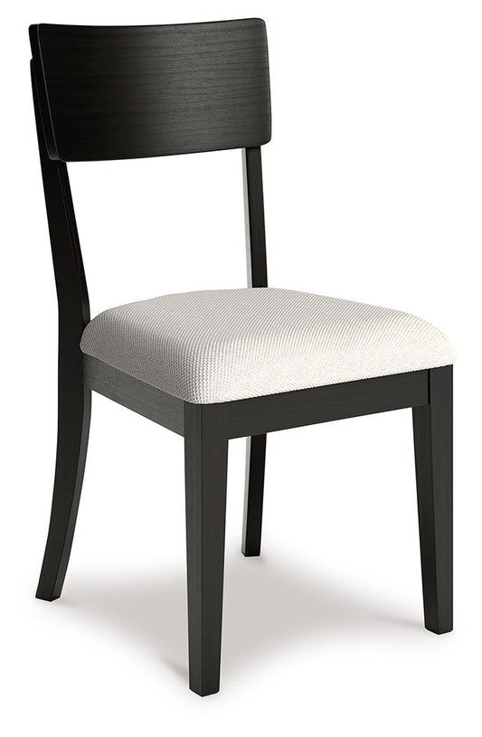 Portdown - Dining Upholstered Side Chair (Set of 2) - Black