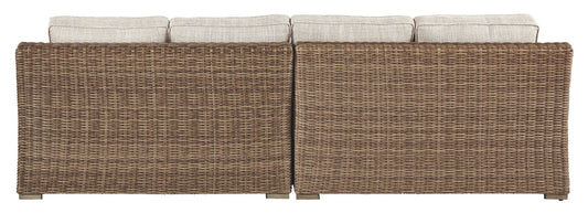 Beachcroft - RAF/LAF Loveseat w/Cush (Set of 2) - Beige