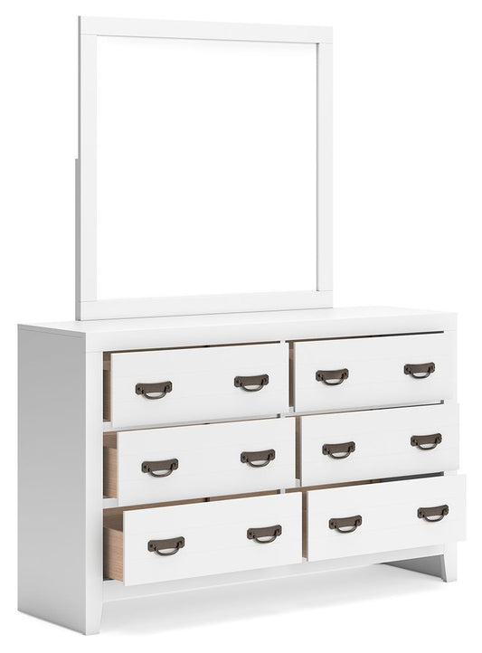 Binterglen - Dresser And Mirror - White
