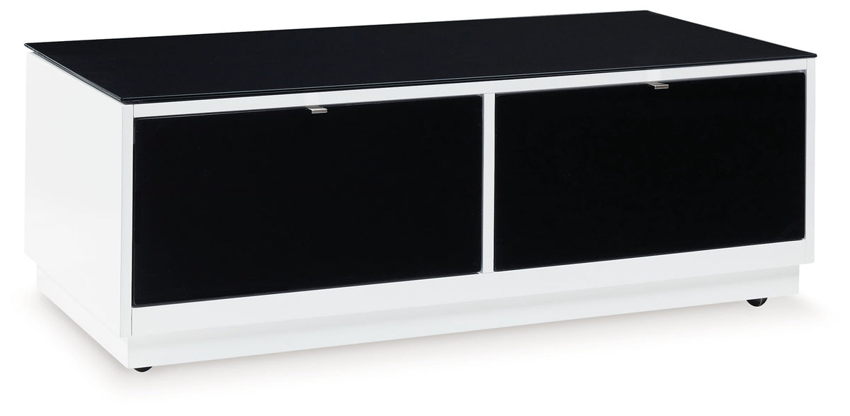 Gardoni - Rectangular Cocktail Table - White / Black
