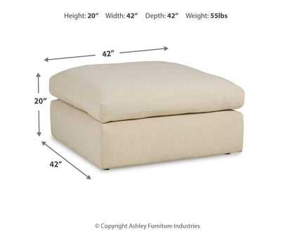 Elyza - Oversized Accent Ottoman - Linen