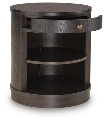 Leighmour - Accent Table - Dark Brown