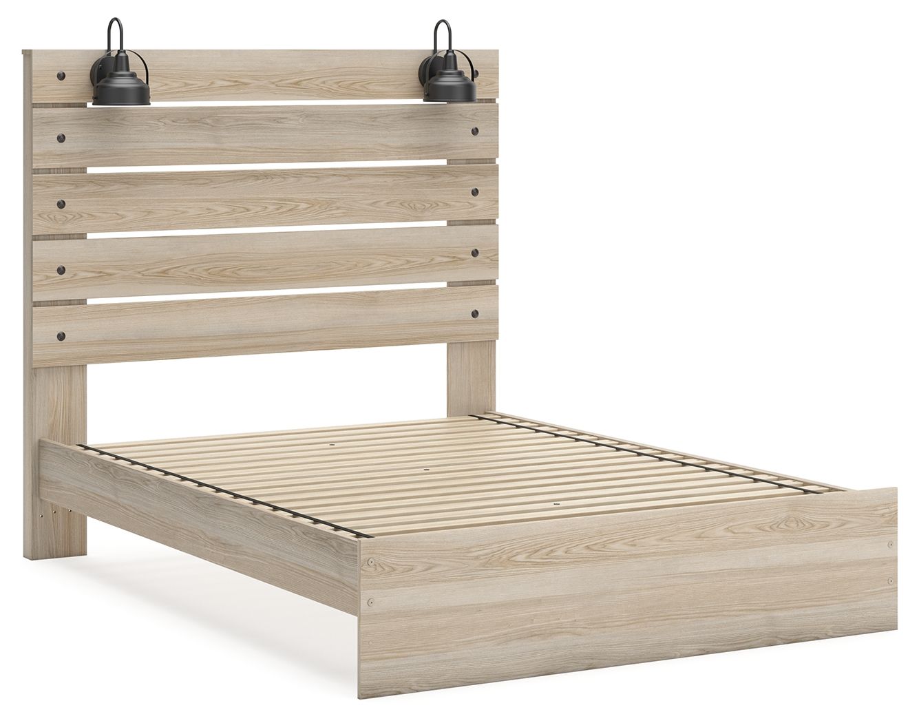 Senbry - Queen Panel Bed With Side Storage - Tan
