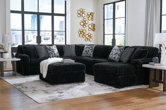 Midnight-Madness - 5 Piece Sectional Set