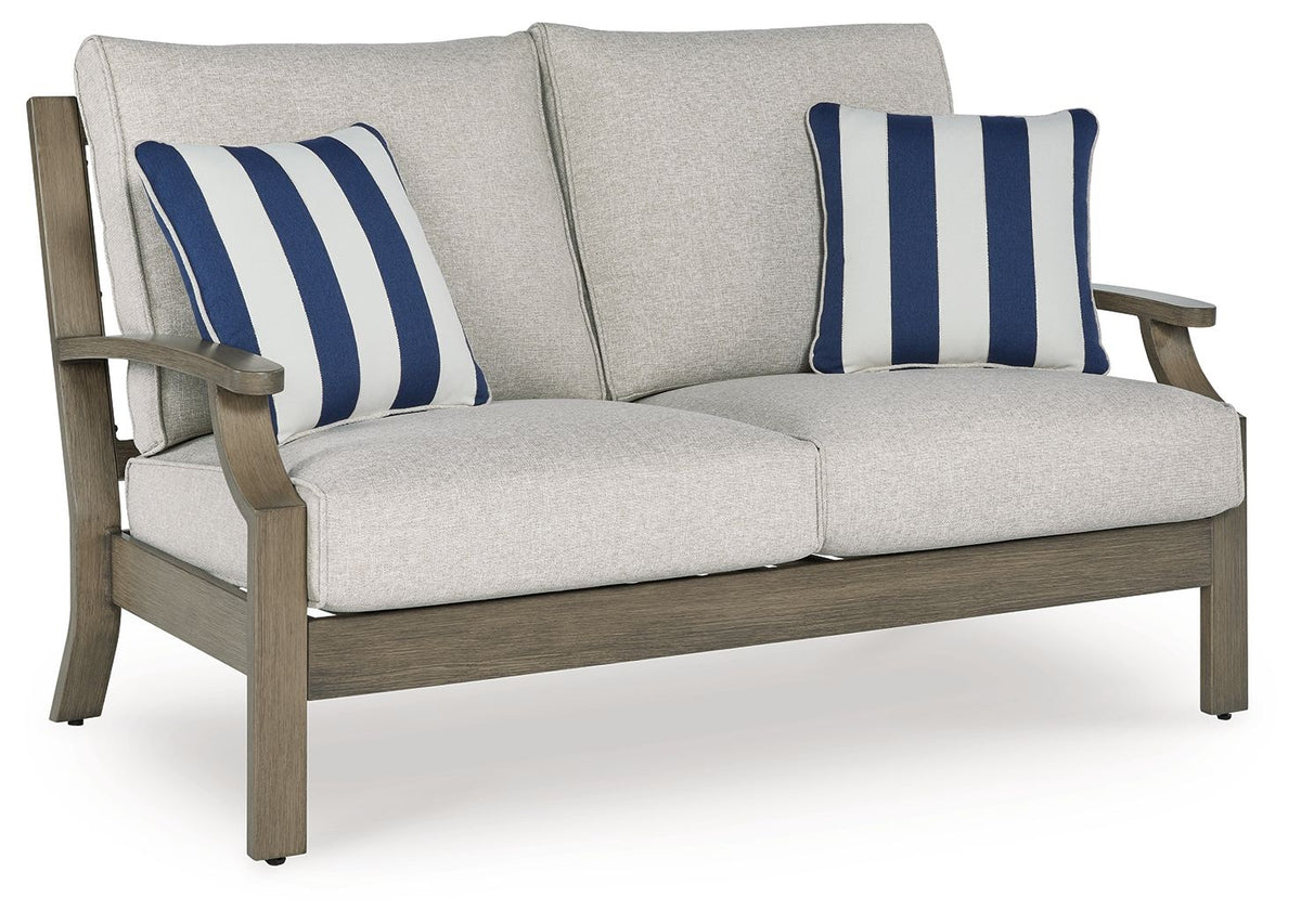 Rainier Ranch - Loveseat With Cushion - Brown / Beige