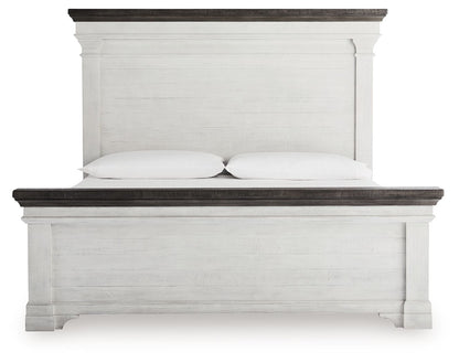 Havalance - King Panel Storage Bed - White / Gray