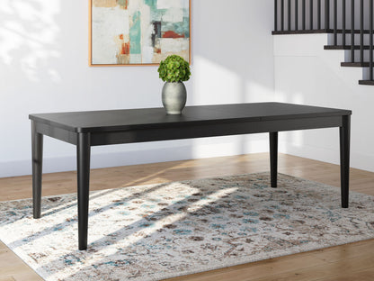 Portdown - Rectangular Dining Room Extension Table - Black