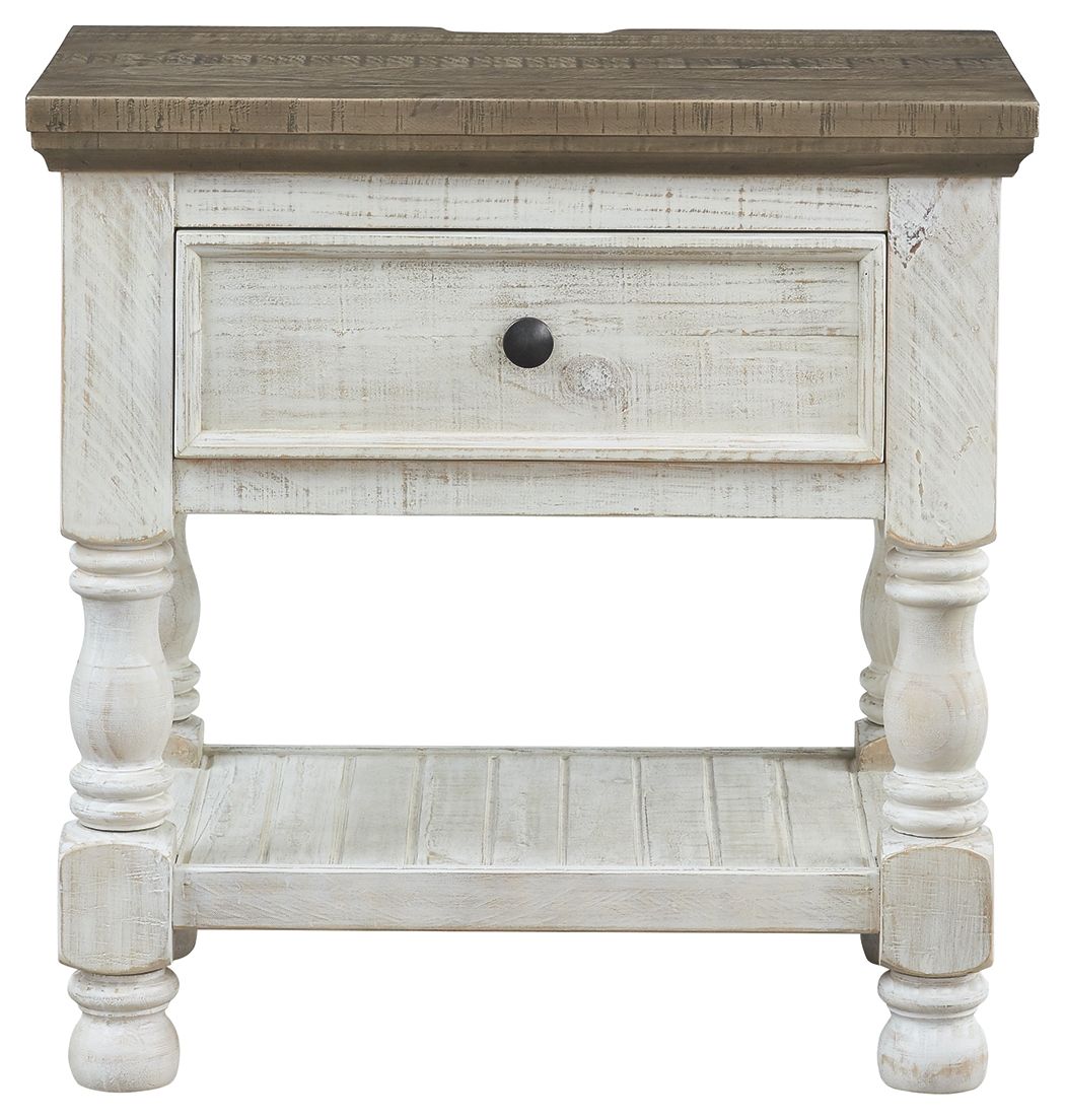Havalance - One Drawer Night Stand - White / Gray