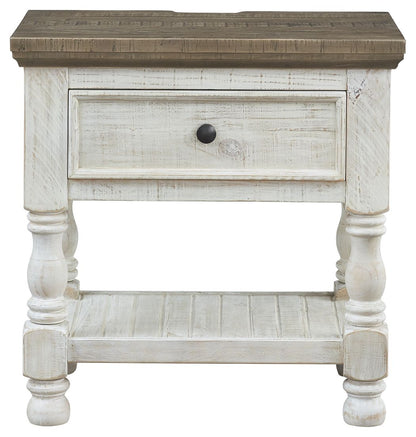 Havalance - One Drawer Night Stand - White / Gray