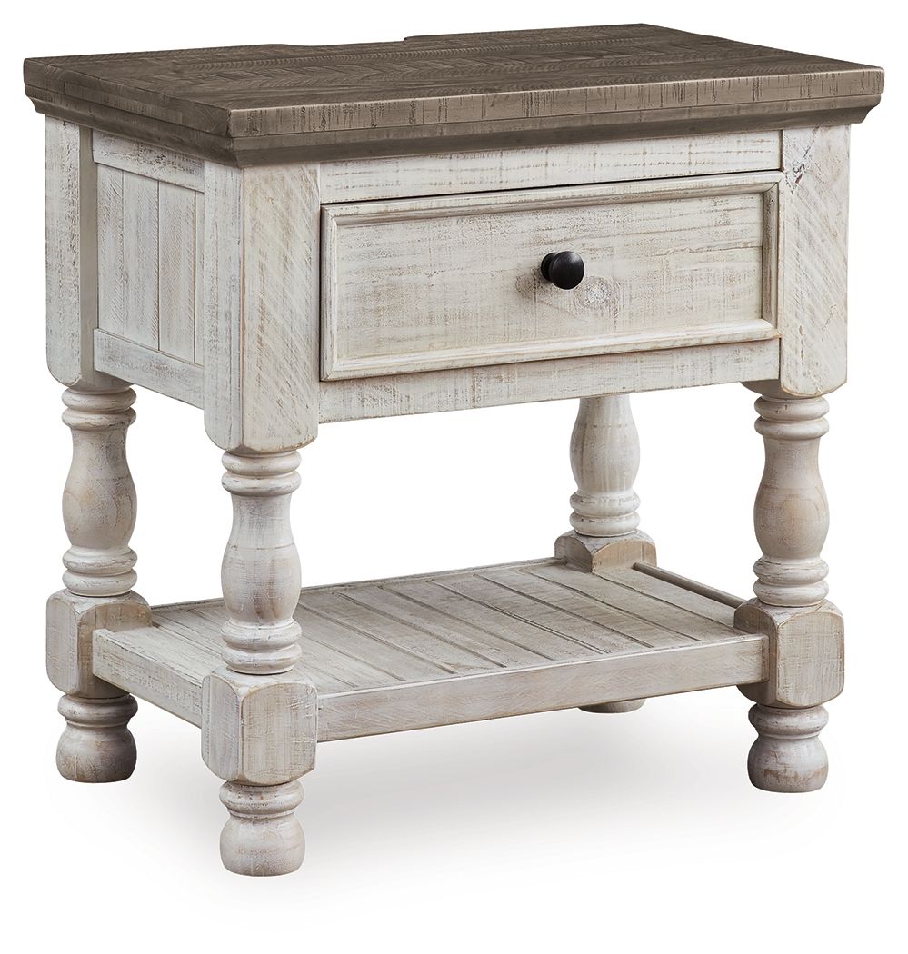 Havalance - One Drawer Night Stand - White / Gray