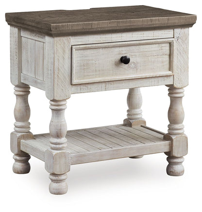 Havalance - One Drawer Night Stand - White / Gray