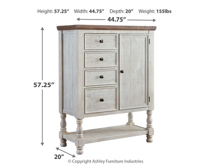 Havalance - Door Chest - White / Gray