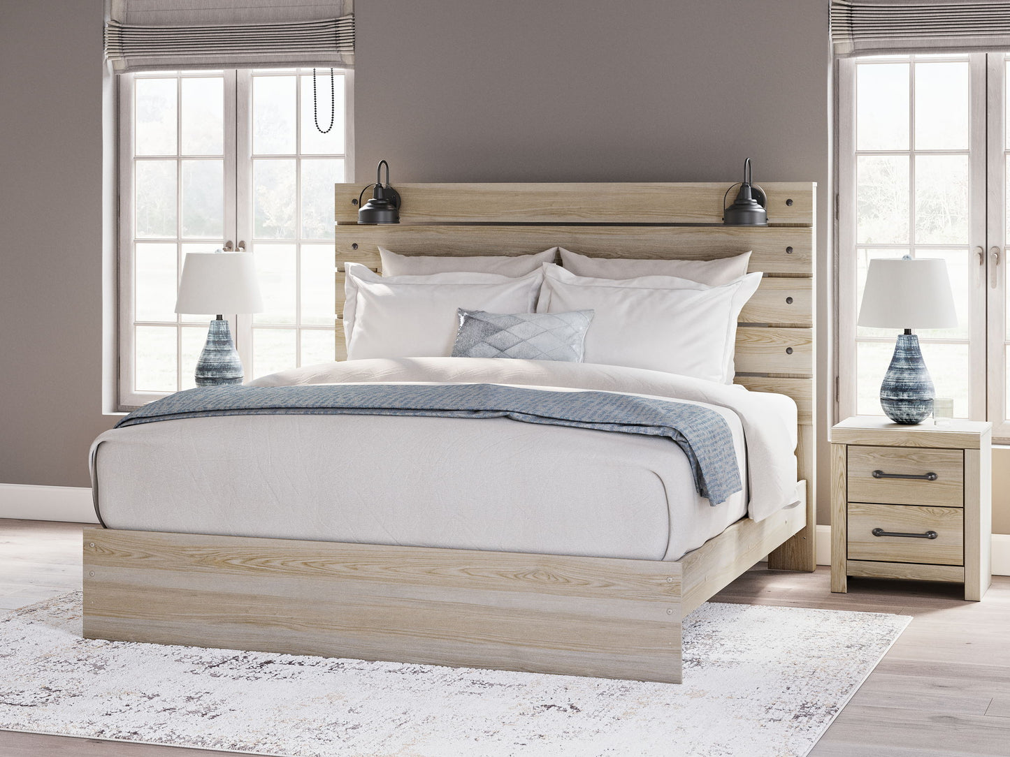 Senbry - King Panel Bed - Tan