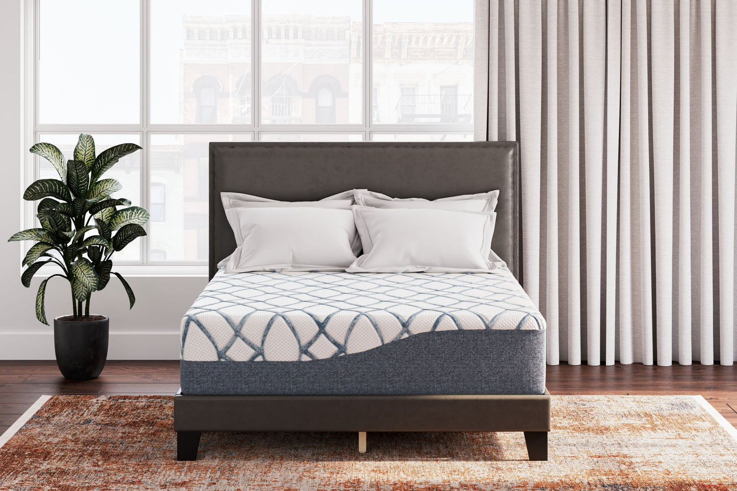 14 Inch Chime Elite 2.0 - California King Mattress - White / Blue