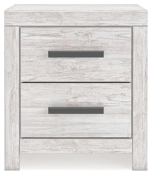 Cayboni - Two Drawer Night Stand - Whitewash