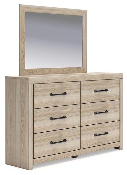 Senbry - Dresser And Mirror - Tan