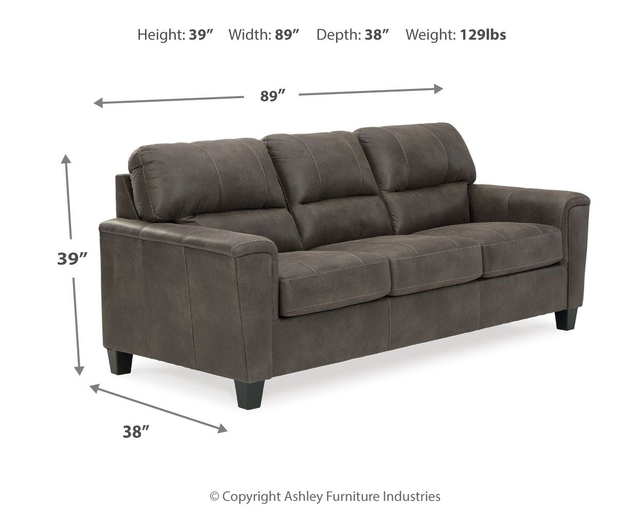 Navi - Sofa - Smoke
