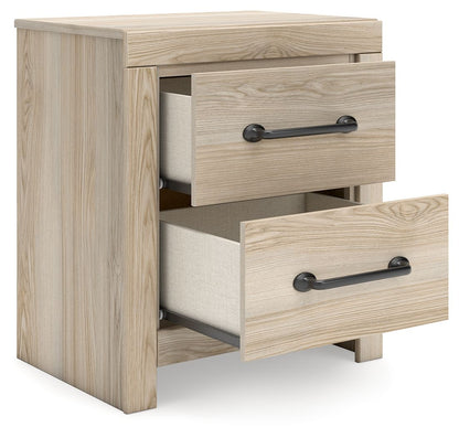 Senbry - Two Drawer Night Stand - Tan
