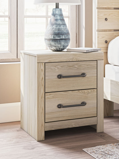 Senbry - Two Drawer Night Stand - Tan