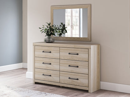 Senbry - Dresser And Mirror - Tan