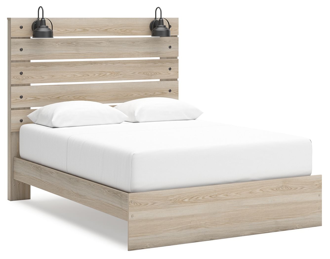 Senbry - Queen Panel Bed With Side Storage - Tan