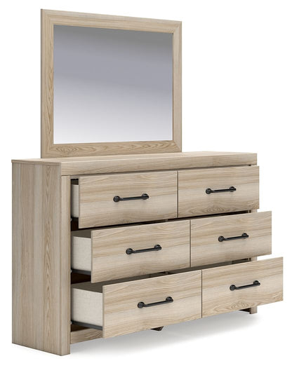 Senbry - Dresser And Mirror - Tan