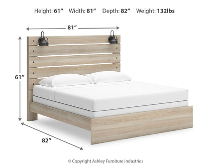 Senbry - King Panel Bed - Tan