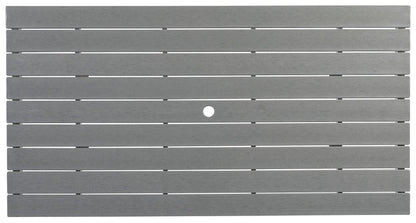 Transville - RECT COUNTER TABLE W/Umb OPT - Gray / White