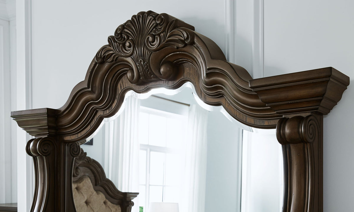 Maylee - Dresser And Mirror - Dark Brown