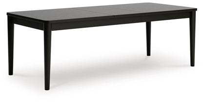 Portdown - Rectangular Dining Room Extension Table - Black