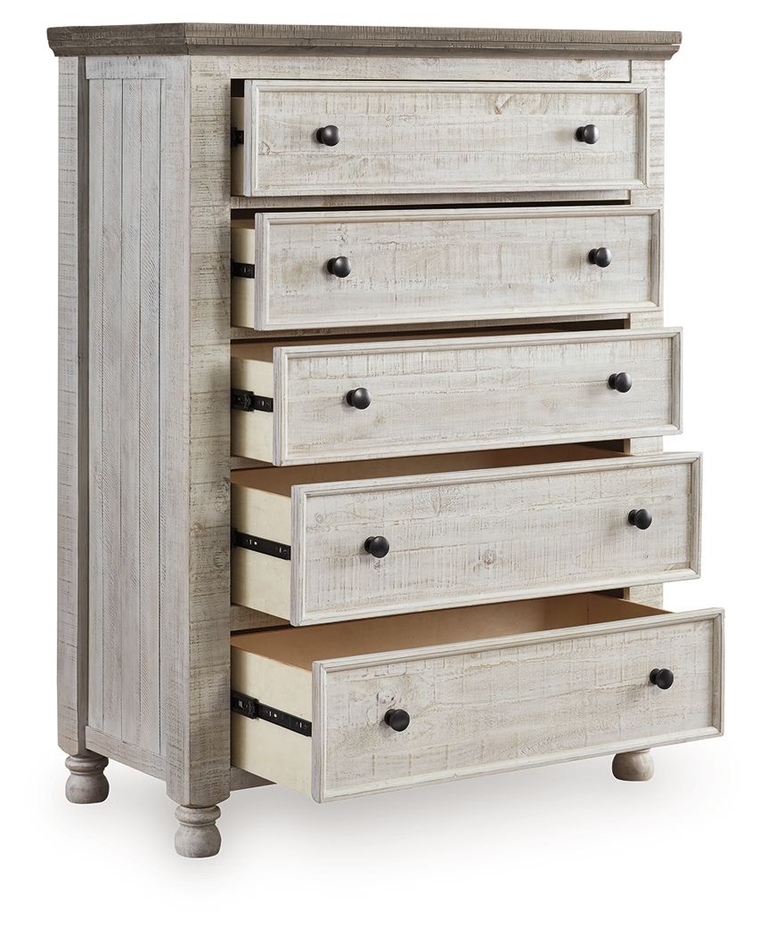 Havalance - Five Drawer Chest - White / Gray