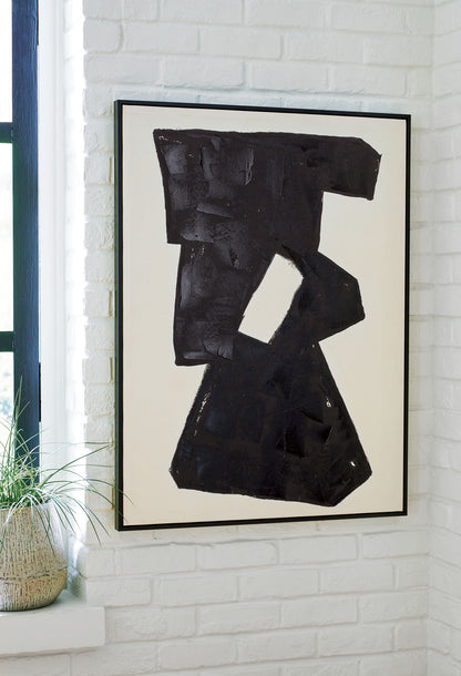 Garviery - Wall Art - Black / Cream