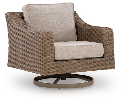 Laguna Heights - Swivel Lounge With Cushion - Beige