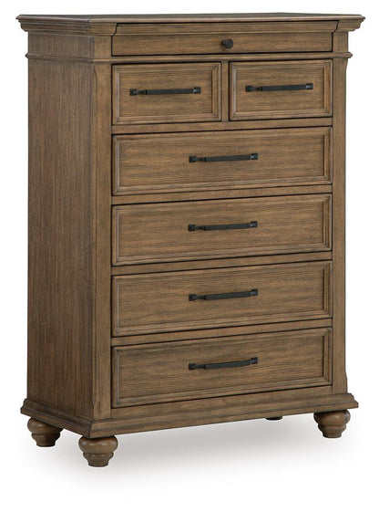 Karallin - Seven Drawer Chest - Medium Brown